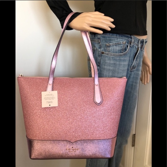 KATE SPADE NEW YORK LOLA GLITTER TOTE pink - Picture 6 of 6